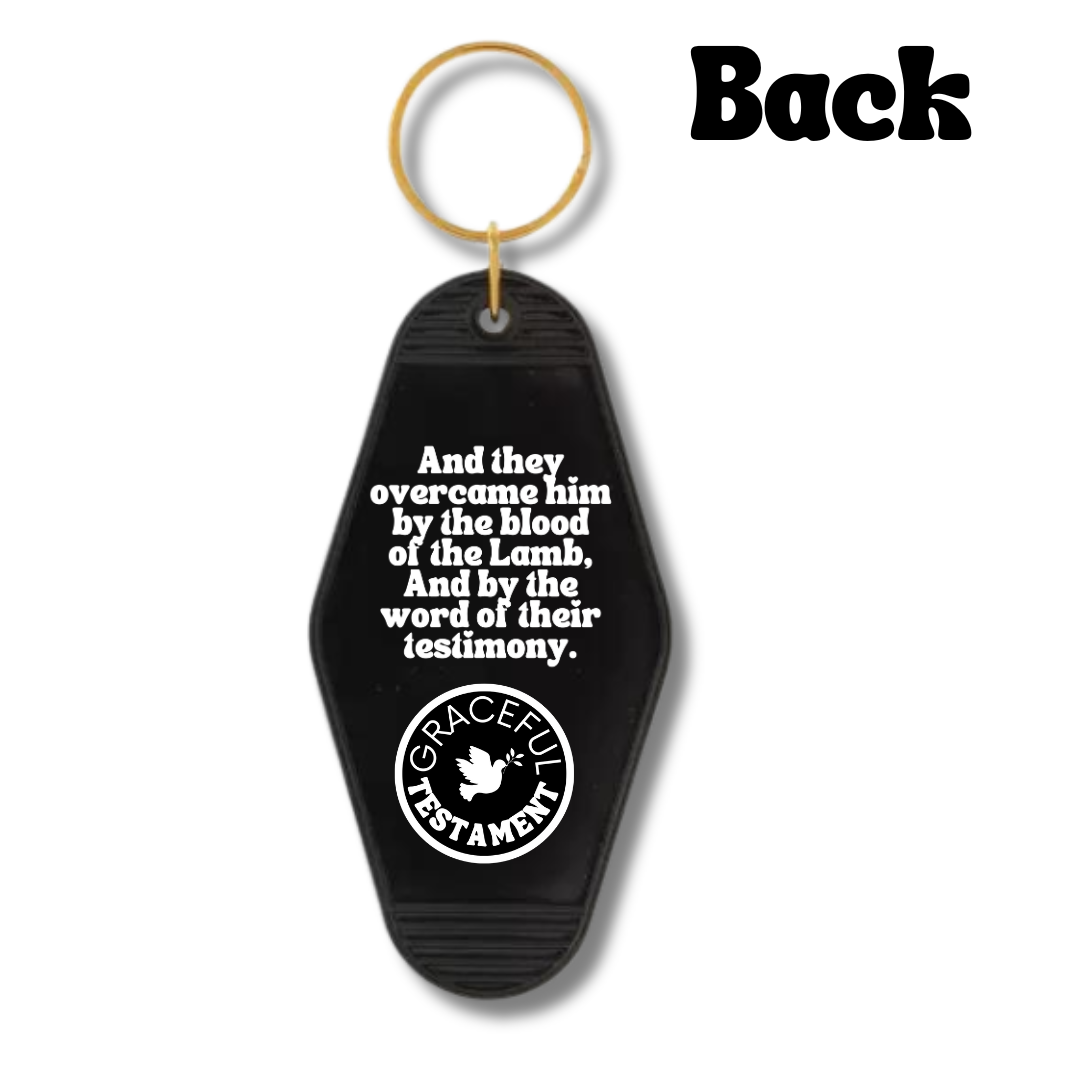 "Living Testimony" | Black Key Chain  |