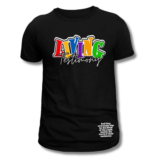 "Living Testimony" | Black Unisex Tee | Original Collection