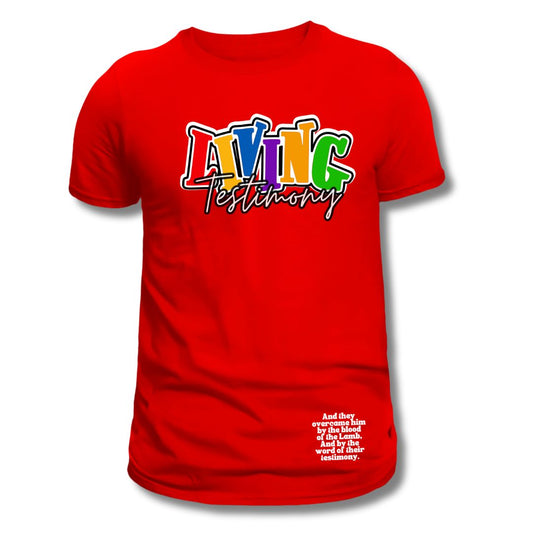 "Living Testimony"  | Red Unisex Tee | Original Collection