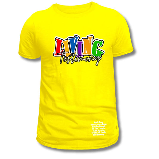 "Living Testimony" | Yellow  Unisex Tee | Original Collection