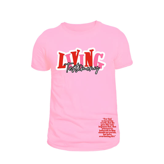 "Living Testimony"  |  Pink Unisex Tee | God’s Love Collection
