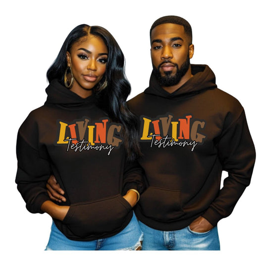 "Living Testimony"  |  Dark Chocolate Unisex Hoodie | Fall Collection