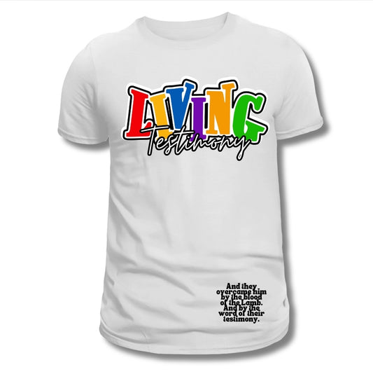 "Living Testimony"  | White Unisex Tee | Original Collection