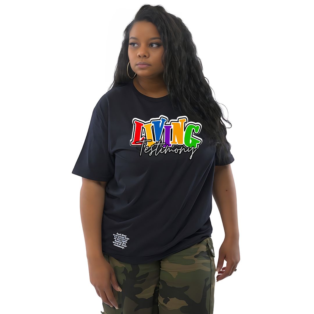 "Living Testimony" | Black Unisex Tee | Original Collection