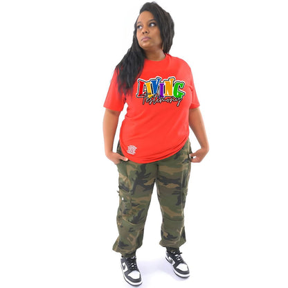 "Living Testimony"  | Red Unisex Tee | Original Collection