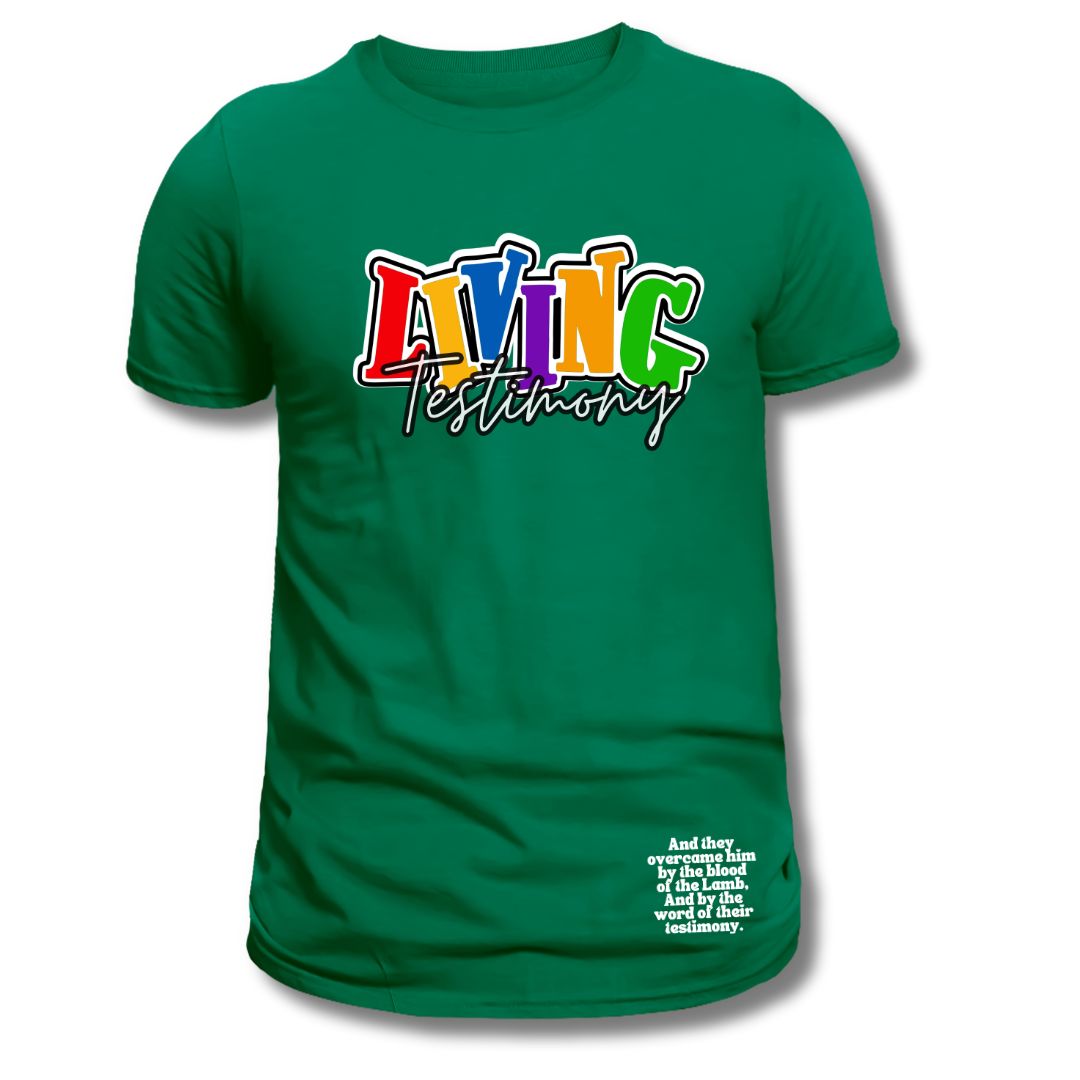 "Living Testimony"  | Kelly Green Unisex Tee | Original Collection