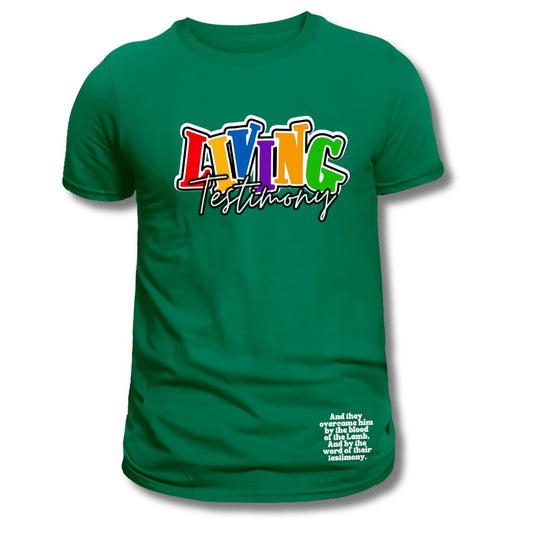 "Living Testimony"  | Kelly Green Unisex Tee | Original Collection