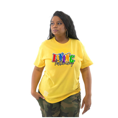 "Living Testimony" | Yellow  Unisex Tee | Original Collection