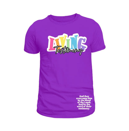 "Living Testimony"  |  Purple Unisex Tee |Spring Collection He Has Risen
